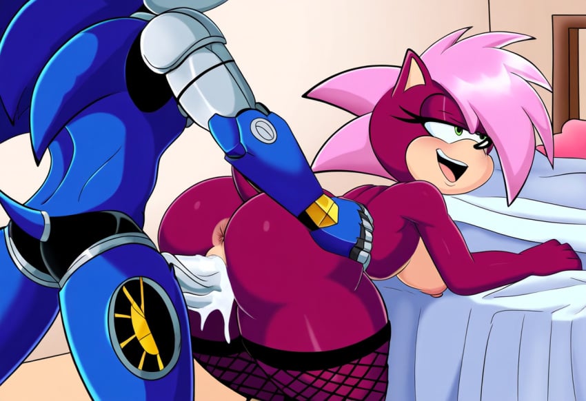 ai_generated ass bent_over breasts metal_sonic penis sex sonia_the_hedgehog sonic_(series) sonic_the_hedgehog_(series) straight