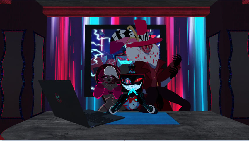 hazbin_hotel valentino_(hazbin_hotel) velvette vox_(hazbin_hotel) vrchat