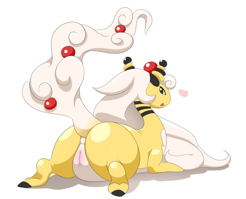 10s 2015 ampharos ass big_butt caprine dragon female furry iabelle looking_behind lying mega_ampharos nintendo pokemon pokemon_(species) pussy