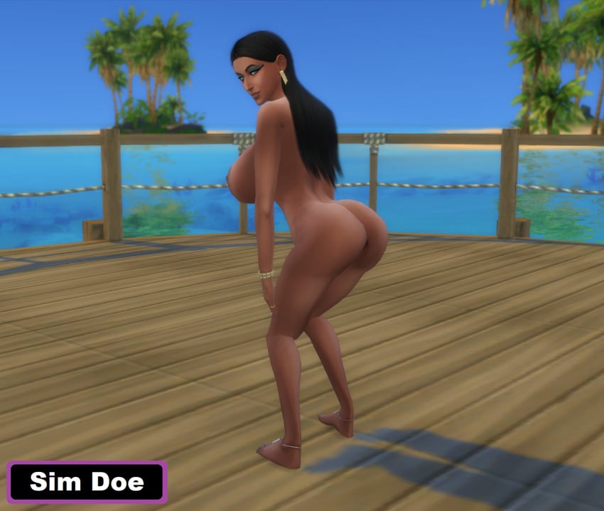 3d big_ass big_breasts big_breasts big_breasts big_butt black_hair curvy curvy_body curvy_female curvy_figure egyptian egyptian_female lots_of_jewelry naked naked_female nesma_issa(sim_doe) no_sex no_shoes nude nude_female original_character sexy_pose sim_doe sims sims4 sims_4 the_sims the_sims_4