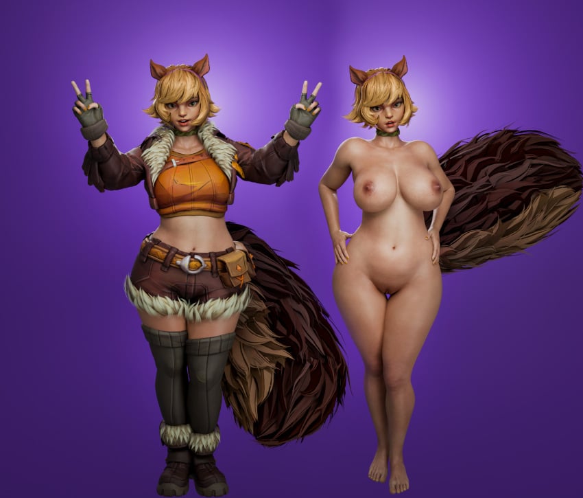 1girls 3d 3d_(artwork) barefoot big_breasts bobot bobotron breasts curvy curvy_figure feet female female_only hourglass_figure jos_bobot marvel marvel_comics marvel_rivals nipples nude pussy solo squirrel_girl_(marvel) squirrel_girl_(marvel_rivals) thick_thighs voluptuous wide_hips