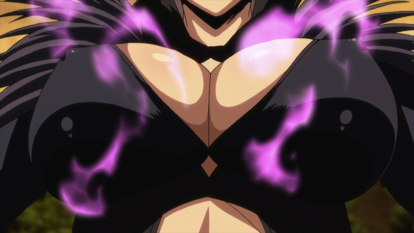 animated aura breast_expansion breasts cleavage cleavage_cutout erect_nipples erect_nipples_under_clothes female female_only hoods_entertainment huge_breasts huge_nipples kaneko_hiraku large_breasts manyuu_hikenchou manyuu_kagefusa nipple_erection nipples reversed screencap tight voluptuous