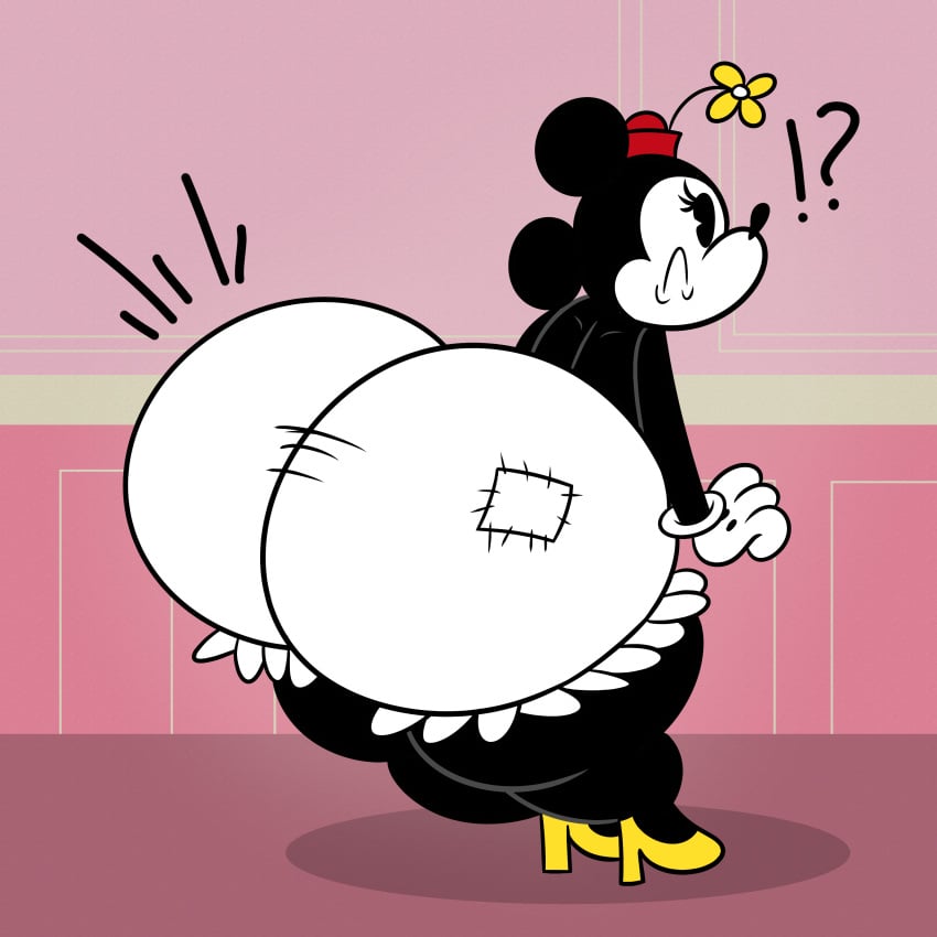 ass_focus big_butt disney minnie_mouse white_bloomers