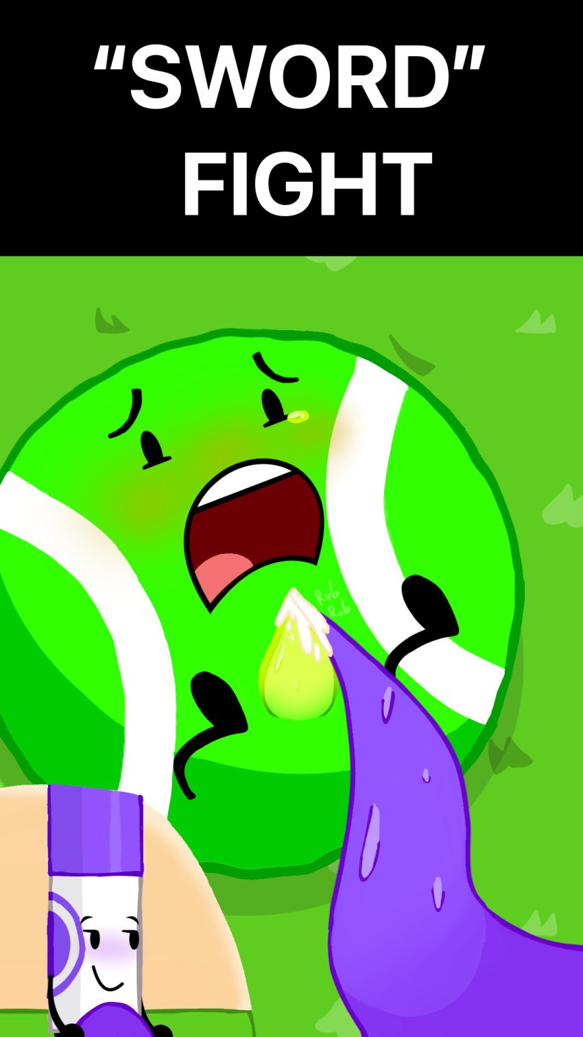 2boys accurate_art_style acid_tennis_ball_(bfdi_mini) battle_for_dream_island bfdi bfdi_mini blush cum cum_on_penis first_porn_of_character gay grass long_marker_(bfdi_mini) non-human non_consensual object_show object_shows on_back on_floor penis_on_penis rape snowbunniz tear tentacle unusual_penis