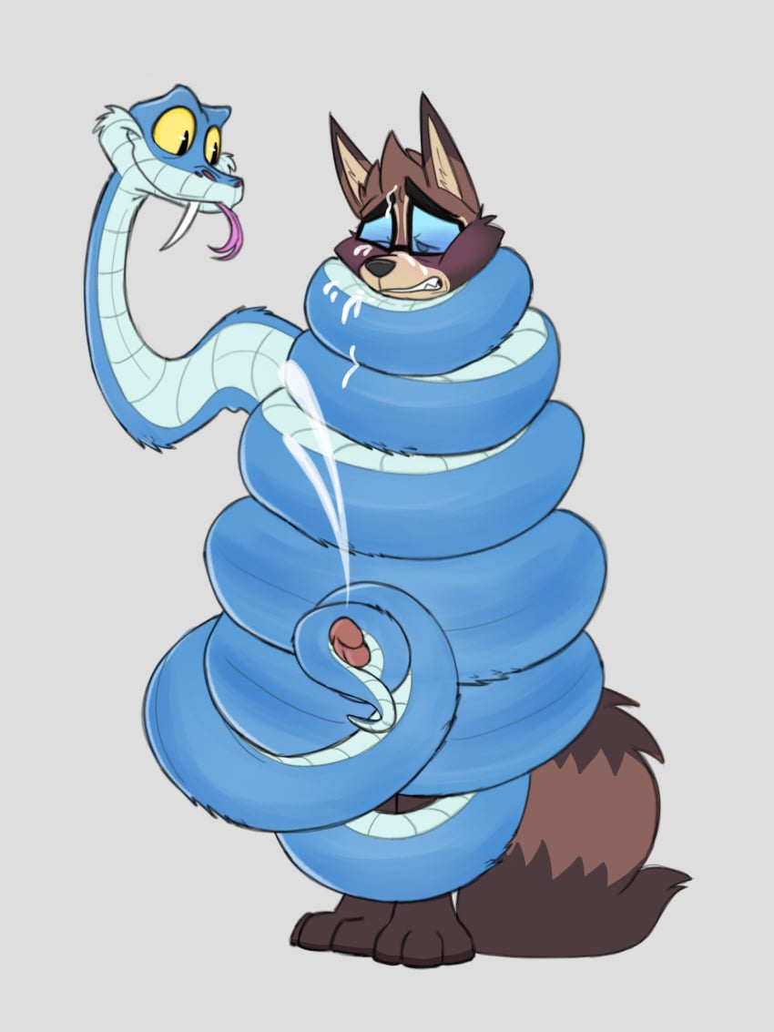 anthro bodily_fluids boxidle caedyn_redfield_(redprocyon) coiling coiling_around_body coiling_around_penis coiljob cum cum_on_self cumshot disney duo ejaculation feral forced gary_de'snake genital_fluids hi_res male male/male mammal orgasm procyonid raccoon reptile scalie sex snake tail tail_around_penis tail_fetish tail_play tail_sex tailjob wrapped_up zootopia