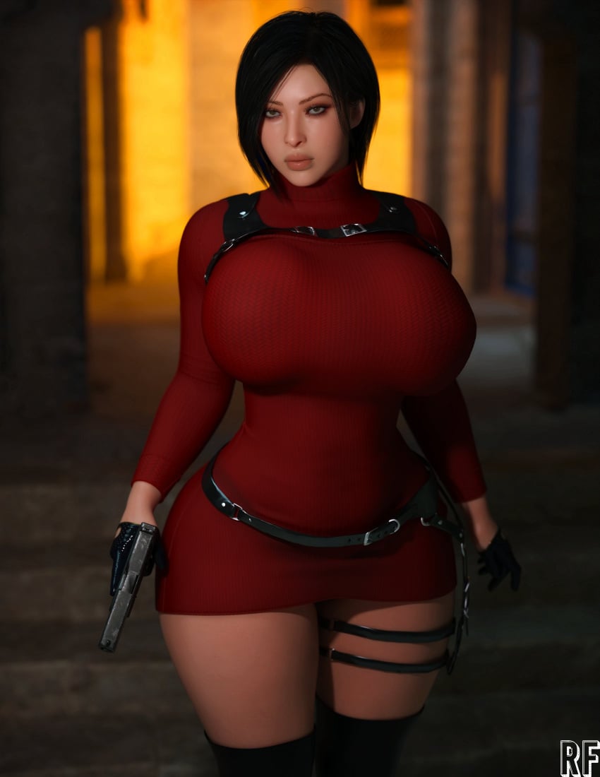 1girls ada_wong asian asian_female big_boobs big_breasts boobs breasts chinese chinese_female clothed clothed_female female female_focus female_only looking_at_viewer resident_evil rude_frog solo solo_female solo_focus video_game_character