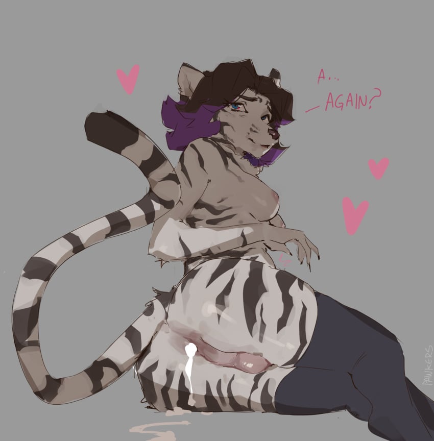 after anal anthro anus artist ass at background balls blush bodily body breasts cum dialogue digital drawing drip dripping english erection female fluids fur furry gaping genital genitals gynomorph hair heart hi hindquarters hips in inside intersex looking nipples nude on oral orgasm original_character pawkers penetration presenting purple request requesting res sex shaded signature simple sketch smile solo striped stripes symbol tail text thick thighs trans trans_woman transfem used viewer wet white wide