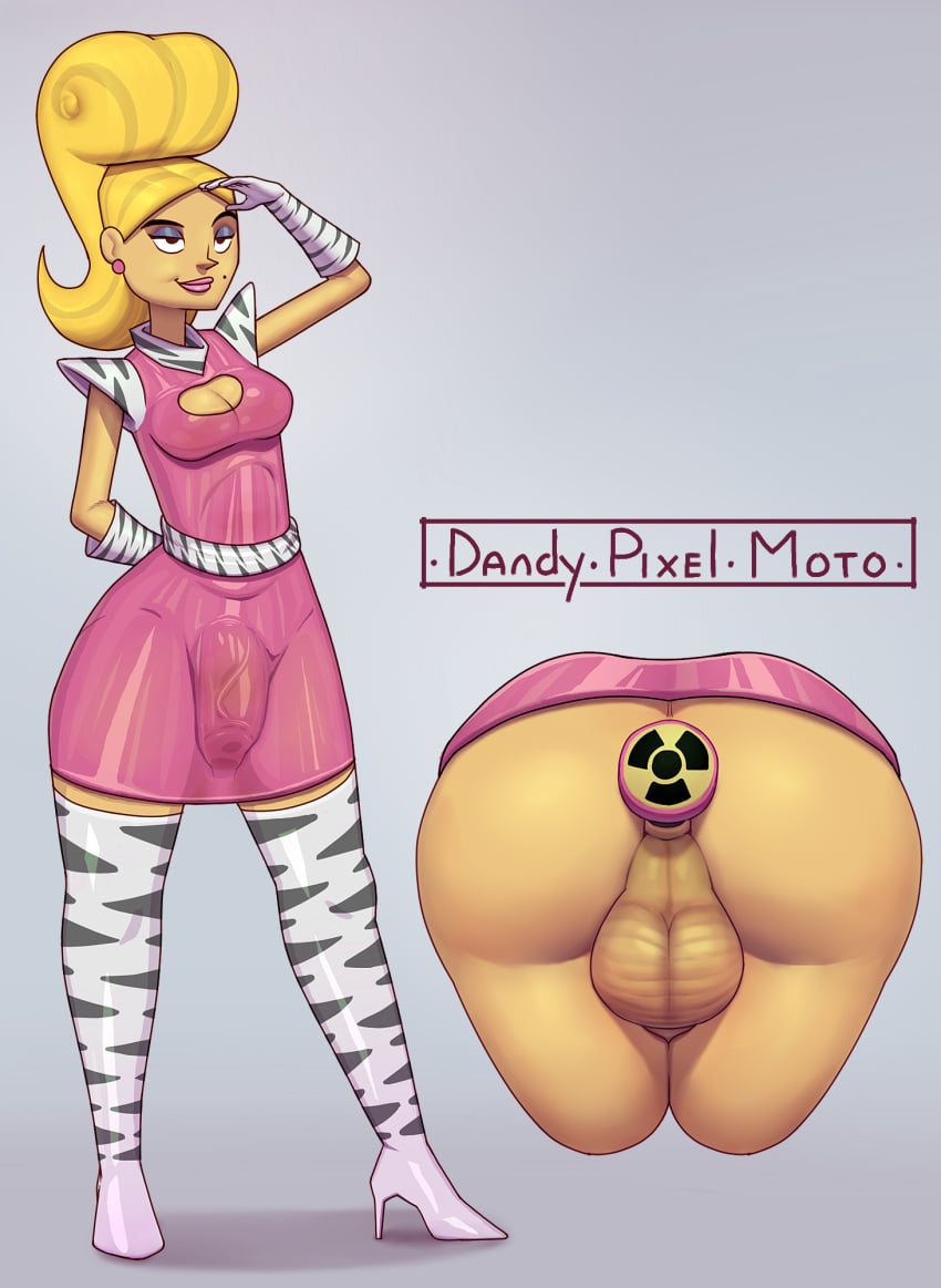 1futa 2018 ass atomic_betty atomic_betty_(cosplay) backsack balls ballsack betty's_mom big_ass big_balls big_hair big_penis blonde_hair breasts buttplug cosplay dandypixelmoto dickgirl futa_milf futa_only futa_sans_pussy futanari hair_up high_heel_boots high_heels mature_female milf mother penis radioactive_sign see-through see-through_clothing see-through_dress tanya_barrett thick_penis veiny_penis