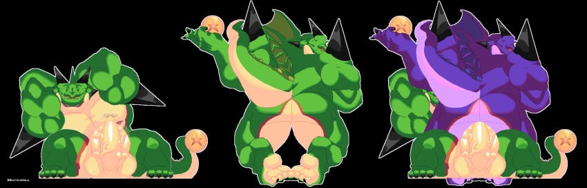 anal anal_sex animated anthro barazoku big_muscles big_penis bodily_fluids clothing cowgirl_position cum cum_in_ass cum_inside digital_media_(artwork) dragon dragon_ball dragon_ball_z feet from_behind_position from_front_position genital_fluids genitals hi_res huge_cock huge_muscles humanoid_genitalia idle_animation legwear loop lying male male/male male_penetrated moobs morinetsu muscular muscular_anthro muscular_male mythological_creature mythological_scalie mythology nipples on_back on_bottom on_top penetration penis pixel_(artwork) porunga scalie sex short_playtime tail tail_motion thigh_highs translucent