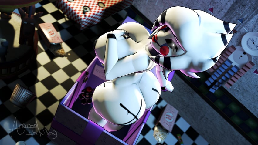 1girl 1girls 3d 3d_(artwork) 3d_render a_normal_inkling anormalinkling ass big_ass big_breasts box breasts bubble_ass bubble_butt butt butt_focus dark fazclaire's_nightclub female female_only five_nights_at_freddy's fredina's_nightclub looking_at_viewer marie_(cally3d) marie_(cryptia) music_box puppet_(cally3d) puppet_(fnaf) sfm solo solo_female solo_focus source_filmmaker tagme thicc thicc_thighs white_body white_hair white_skin white_skinned_female