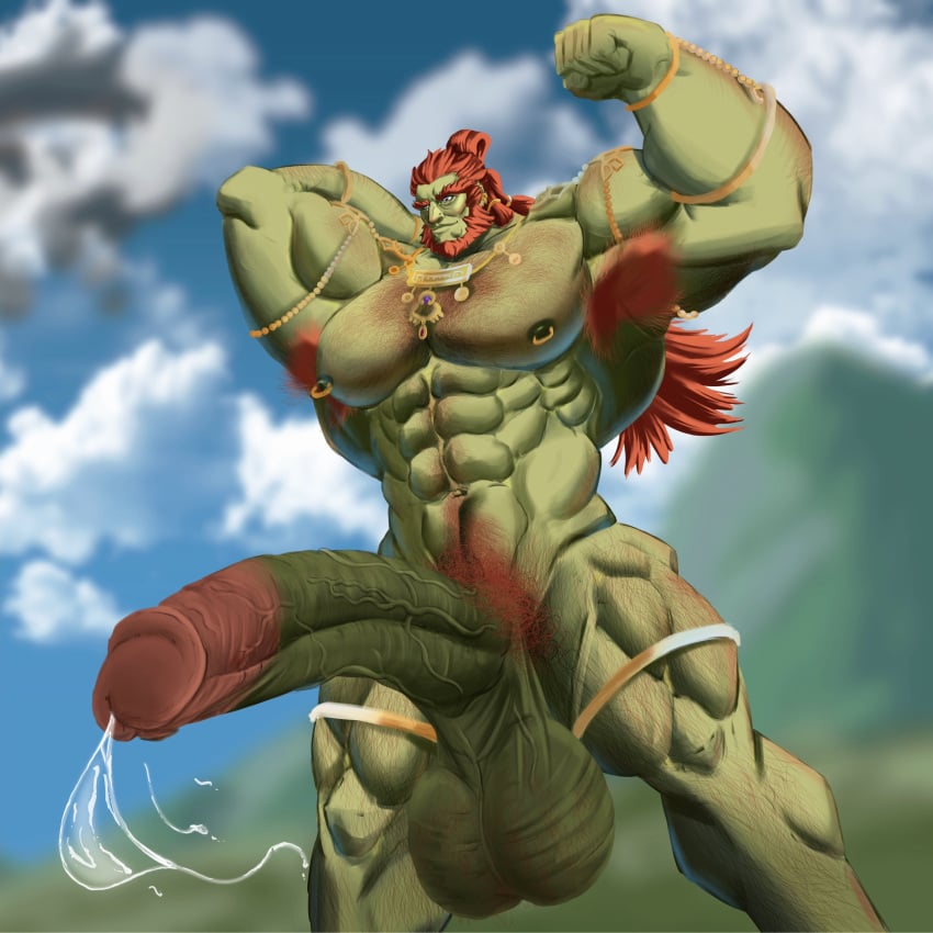 armpit_hair bodybuilder boner erection ganondorf ganondorf_(tears_of_the_kingdom) green_skin hairy_armpits hyper hyper_balls hyper_cock hyper_genitalia hyper_penis hyper_testicles male male_only muscles muscular muscular_arms muscular_male muscular_thighs nude solo solo_male tearing_up tears_of_the_kingdom the_legend_of_zelda the_legend_of_zelda:_tears_of_the_kingdom thramir1