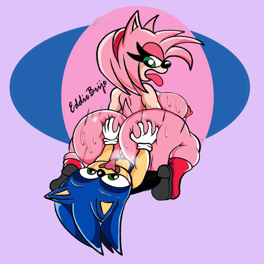 absurd_res amy_rose anthro ass big_breasts big_butt bodily_fluids boots breasts clothing death_by_snu_snu digital_media_(artwork) duo eddiebrije erection eulipotyphlan female female_penetrated footwear fur genitals hand_on_butt hedgehog hi_res humanoid male male/female mammal nipples nude on_bottom on_top open_mouth penetration penis pussy reverse_cowgirl_position sega sex shoes simple_background sonic_(series) sonic_the_hedgehog sonic_the_hedgehog_(series) vaginal_penetration