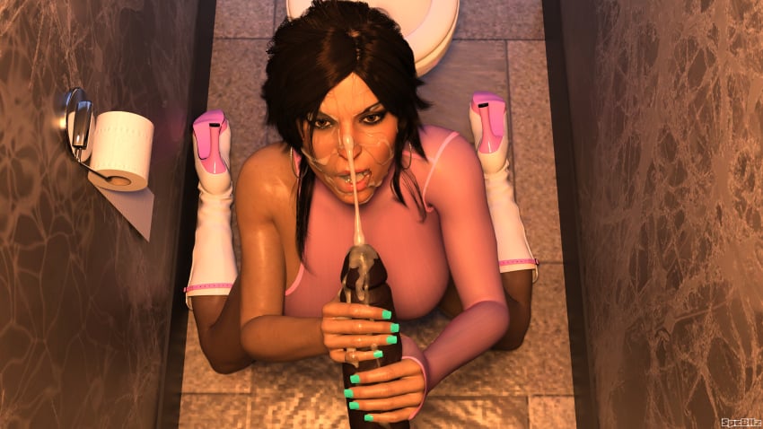 3d club clubbing dark-skinned_male dark_skin female female_focus lara_croft lara_croft_(survivor) light-skinned_female light_skin male sex spcbllz tagme tomb_raider tomb_raider_(survivor)