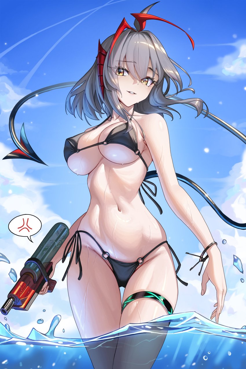 1girls adult adult_female ahoge antenna_hair areola_bulge arknights bare_armpits bare_arms bare_belly bare_chest bare_hands bare_hips bare_legs bare_midriff bare_navel bare_shoulders bare_skin bare_thighs bare_torso belly belly_button bikini bikini_bottom bikini_only bikini_top black_bikini black_bikini_bottom black_bikini_only black_bikini_top black_string_bikini black_swimsuit black_swimwear black_tail black_thighband blue_background blue_sky bowlp bracelet breasts breedable busty busty_female cleavage clouds collarbone demon_tail dot_nose dripping_wet exposed exposed_arms exposed_belly exposed_legs exposed_midriff exposed_shoulders exposed_thighs eyebrows_visible_through_hair female female_focus female_only fingernails fingers firearm fuckable grey_eyebrows grey_hair grey_hair_female grin groin gun hair_between_eyes high_resolution highres horn horns hourglass_figure large_breasts lean_body lean_figure legs light-skined_female light-skinned light-skinned_female light_skin light_skin_female light_skinned light_skinned_female lips looking_at_viewer looking_down looking_down_at_viewer mature mature_female medium_hair navel o-ring_bikini o-ring_bikini_bottom o-ring_bikini_top ocean outdoor outdoors outside parted_lips partially_submerged partially_submerged_legs red_horn red_horns sea shoulders side-tie_bikininipple_bulge silver_hair silver_hair_female simple_background sky slender_body slender_waist slim_girl slim_waist smile smiley_face smiling smiling_at_viewer smirk smug smug_expression smug_eyes smug_face smug_grin smug_smile soaked solo standing string_bikini submerged_feet submerged_legs swimsuit swimwear tail thick_thighs thigh_gap thighband thighs thin_waist underboob upper_body v-line w_(arknights) weapon wet wet_belly wet_bikini wet_body wet_breasts wet_face wet_hair wet_legs wet_skin wet_thighs wide_hips yellow_eyes yellow_eyes_female