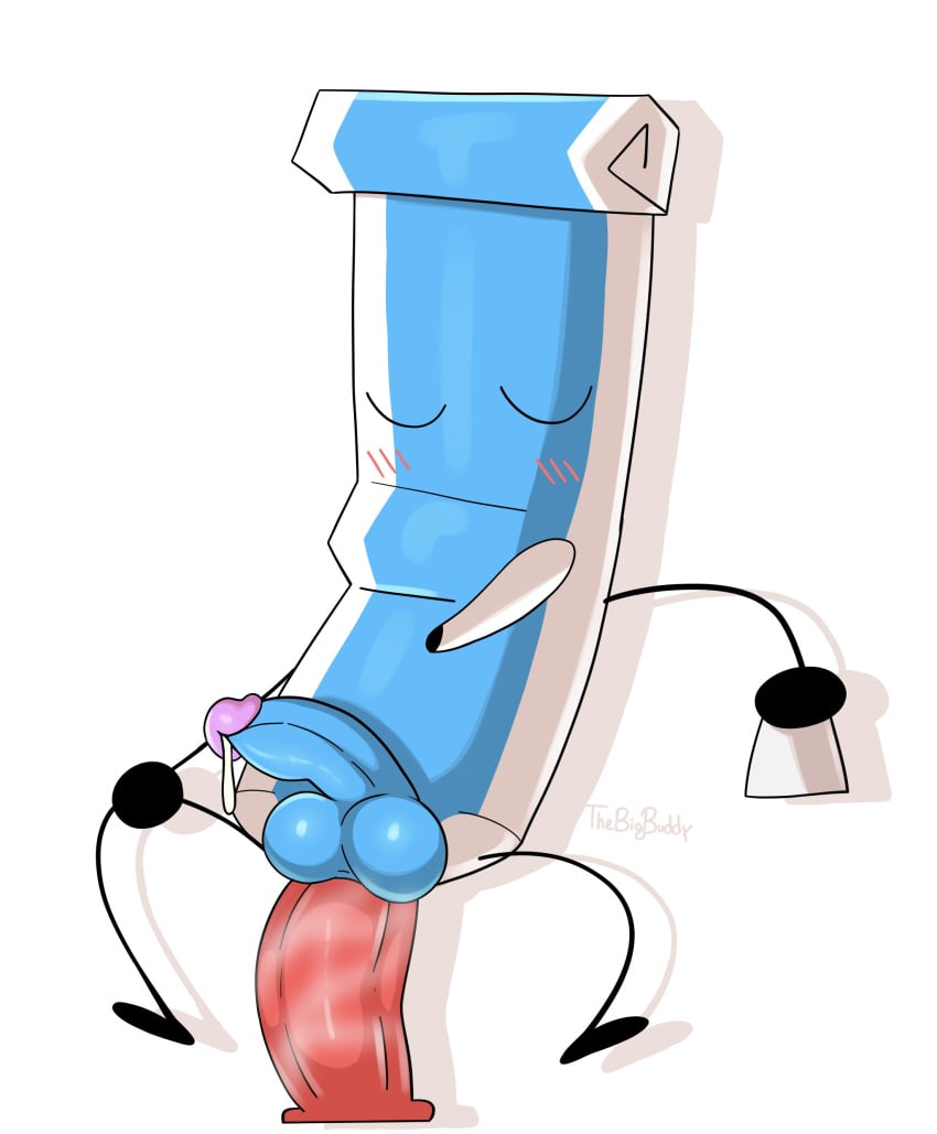 anal anal_masturbation anal_sex blush blush_lines closed_eyes cumming dildo gay hfj_one hfjone highres insertion julien_beaumont male male_focus male_only object_shows shaded thebigbuddy toothpaste_(hfjone) watermark