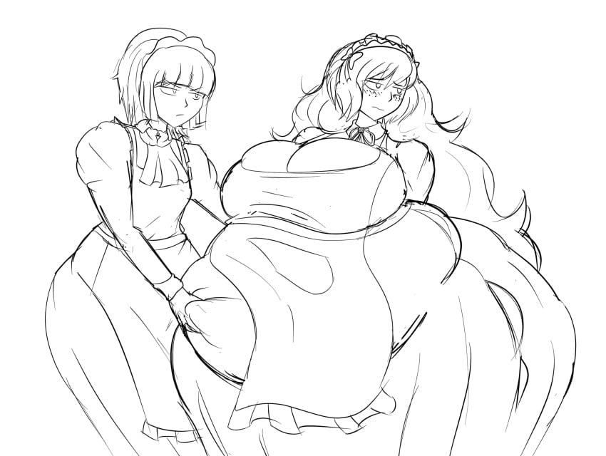 bbw fat genpis_chong huge_breasts ishmael_(limbus_company) limbus_company plump project_moon sketch ssbbw