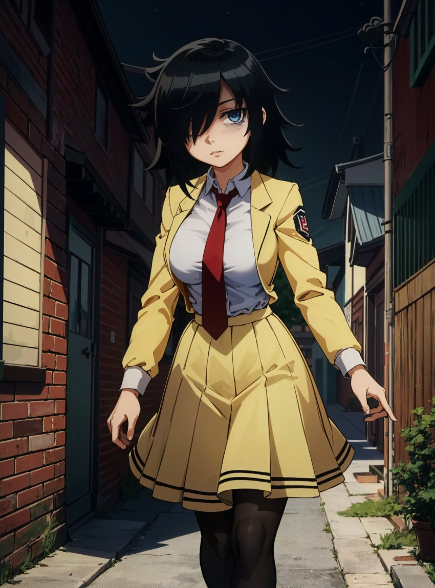 ai_generated female jimiko kuroki_tomoko looking_at_viewer makimass_ai watashi_ga_motenai_no_wa_dou_kangaetemo_omaera_ga_warui!