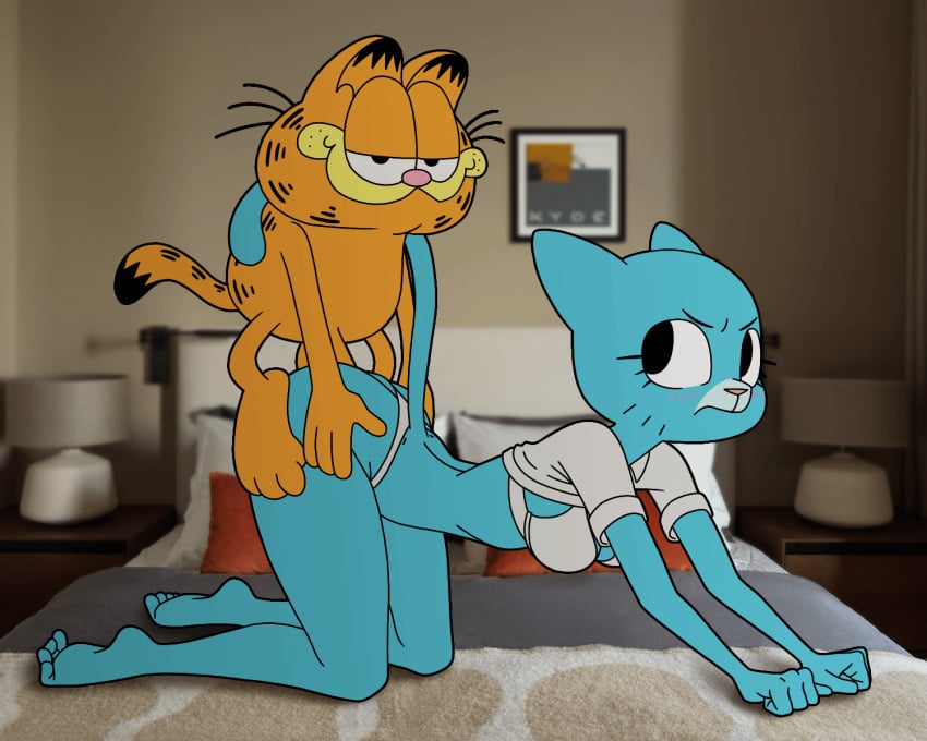 2d 2d_animation alternate_version_available animated bra breasts cartoon_network feline furry garfield_(series) garfield_the_cat kyde loop male/female nicole_watterson paramount_pictures paws,_inc. penis sex straight the_amazing_world_of_gumball warner_brothers