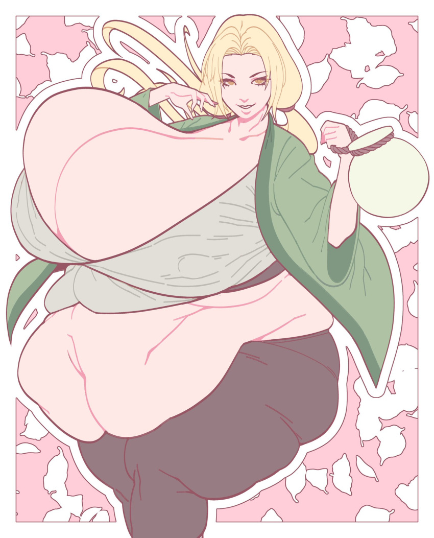 bbw kafekafei massive_belly massive_breasts naruto obese ssbbw thick_thighs tsunade