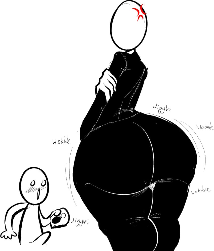 1boy anger_symbol anon ass bald big_ass big_butt boner butt creepypasta faceless_male fat_ass fat_butt femboy fully_clothed huge_ass huge_butt jiggling_ass lazycumlol male male_only nightmare_waifu slenderman thick_ass thick_butt wobbling_ass