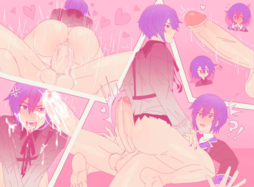 2boys anal anal_sex ass barefoot blue_eyes blue_hair comic cum cum_in_mouth cum_on_face erection gay gay_sex half-dressed heart_symbol kaito kaito_(vocaloid) leo/need_kaito male male/male male_only male_penetrated male_penetrating male_penetrating_male n25_kaito nervous penis precum project_sekai selfcest sweat thighs tongue_out tremble_lines twink vein_pop vocaloid yaoi zhukik