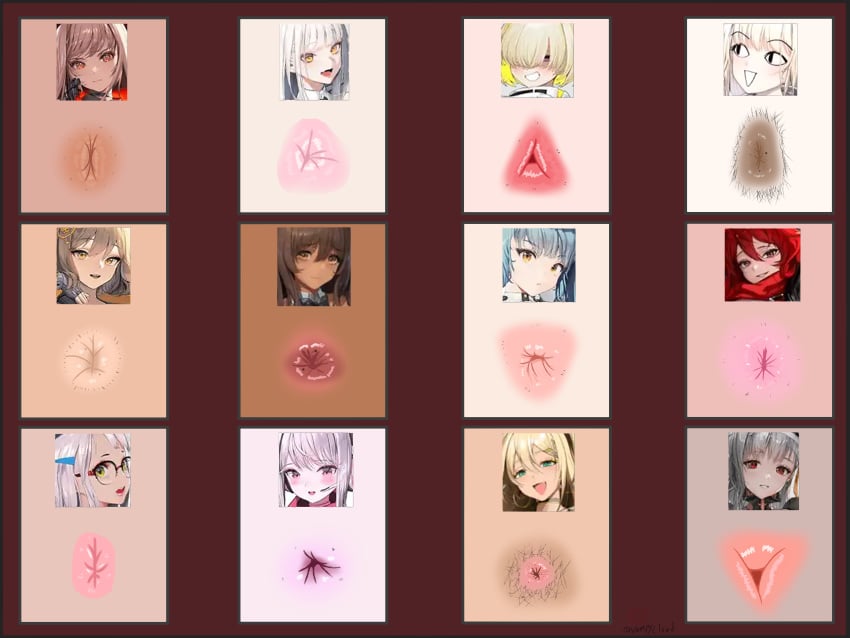 12girls alice_(nikke) anal_hair anis_(nikke) anus anus_focus ass asshole blanc_(nikke) blonde_hair blue_hair brown_anus brown_hair comparison comparison_chart crown_(nikke) dark_skin elegg_(nikke) female female_only goddess_of_victory:_nikke green_eyes grey_hair hairy hairy_anus lineup modernia_(nikke) mole_on_anus multiple_girls neon_(nikke) noir_(nikke) orange_eyes pink_anus pink_hair privaty_(nikke) pucker puckered_anus puckered_butthole rapi_(nikke) red_anus red_eyes red_hair red_hood_(nikke) rupee_(nikke) take_your_pick tan_skin uncensored vampycloud white_hair white_skin yellow_eyes yellow_hair