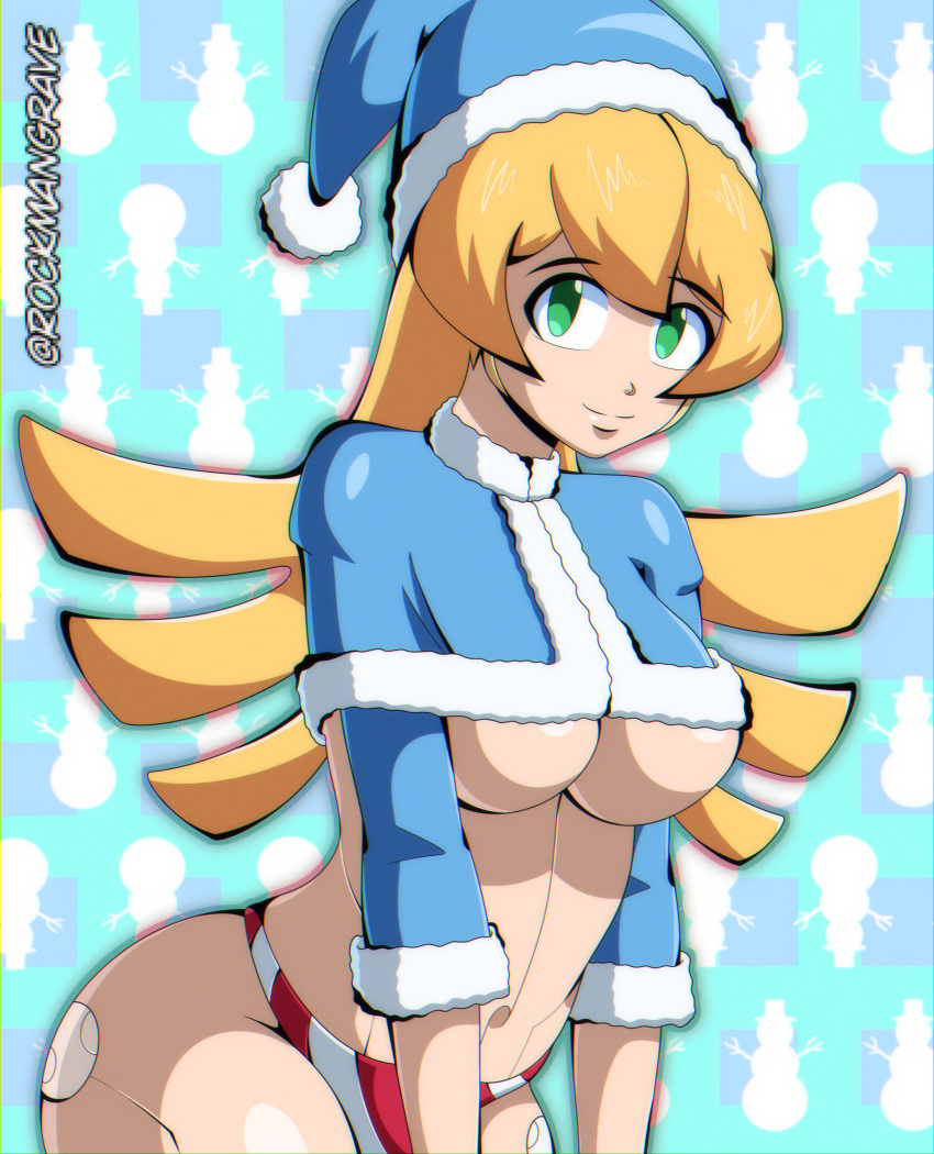 1girls android blonde_hair breasts cinnamon_gaudille mega_man mega_man_x panties robot rockmangrave thighs underboob