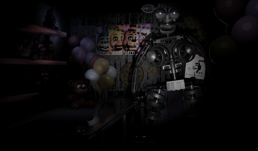 3d 3d_(artwork) big_ass big_breasts casual casual_nudity endo_(fnaf) female female_only five_nights_at_freddy's luxxynsfw nude public public_nudity robot robot_girl teasing