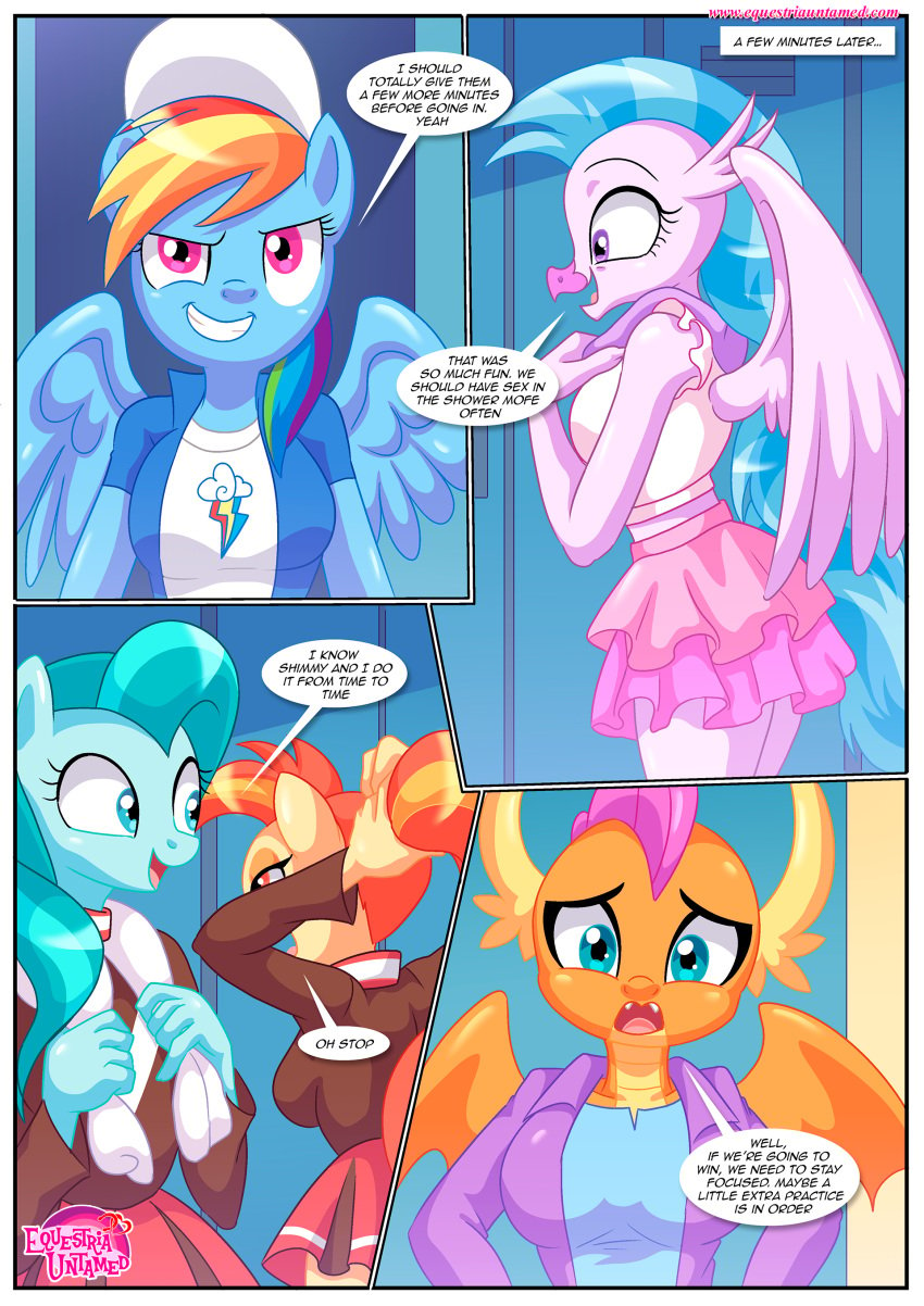 2020s 2024 5girls bbmbbf comic equestria_untamed extra_cheer_practice_(comic) friendship_is_magic furry hasbro lighthoof lighthoof_(mlp) mlp:fim mlp:g4 mlp_g4 mlpg4 my_little_pony my_little_pony:_friendship_is_magic my_little_pony_friendship_is_magic my_little_pony_generation_4 nude palcomix rainbow_dash_(mlp) shimmy_shake shimmy_shake_(mlp) silverstream silverstream_(mlp) smolder_(mlp) yuri