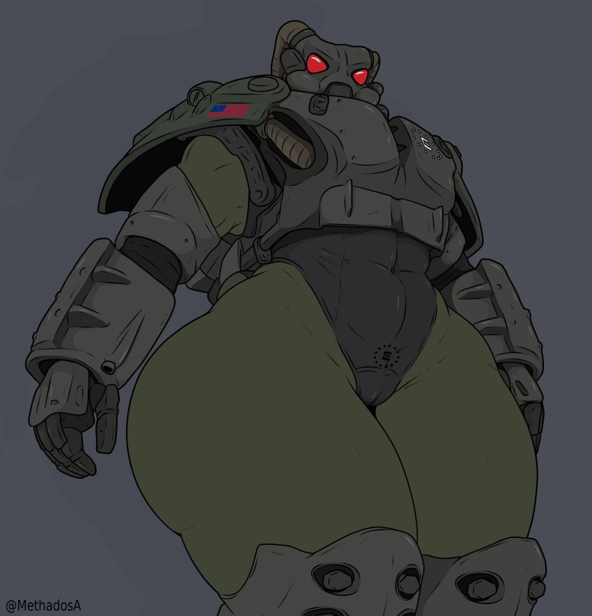 1girls 2020s 2024 2d 2d_(artwork) abs armor ass bethesda big_ass big_thighs bottom_heavy cameltoe dressed enclave enclave_(fallout) fallout female female_focus female_only frank_horrigan helmet hi_res highres hips large_ass mask masked masked_female methados midriff muscular muscular_female navel power_armor rule_63 solo solo_female solo_focus thick_thighs thighs toned toned_female wide_hips