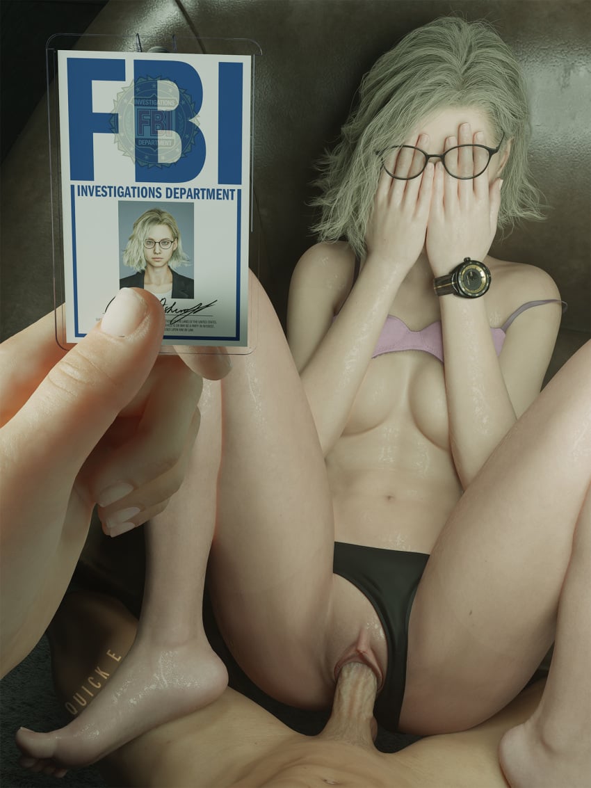 1boy 1female 1girls 1male 3d 3d_(artwork) american american_female arched_soles balls ballsack bare_legs barefoot black_panties blender blender_(software) blender_cycles blonde_female blonde_hair blonde_hair_female bra bra_lift breasts capcom covering covering_face embarrassed embarrassed_female exposing fbi fbi_agent fbi_badge feet female female_focus glasses grace_ashcroft grace_ashcroft_(julia_pratt) hairless_pussy id_card labia labia_majora labia_minora large_cock large_penis legs legs_apart legs_held_open legs_spread light_hair long_hair long_legs male male/female male_penetrating male_penetrating_female missionary missionary_position missionary_sex panties panties_aside pink_bra pov pussy pussy_juice quick_e resident_evil resident_evil_9:_requiem sex shy shy_female soles sweat sweating testicles toes toes_spread vagina vaginal_penetration vaginal_sex vein veins veiny veiny_penis wet wet_body wet_pussy wet_skin wristwatch