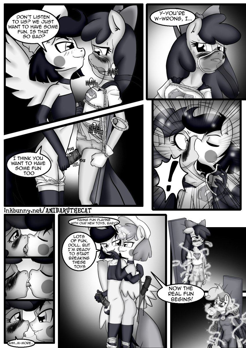 ! 1boy 2015 3girls androgynous anibaruthecat animal_genitalia anthro anthrofied apple_bloom_(mlp) balls blush bound bow brother_and_sister closed_eyes clothing comic costume crossdressing dialogue dildo elbow_gloves english_text equine equine_dildo eye_contact female femboy friendship_is_magic girly gloves group hair hair_on_head hat holding horn horse horsecock incest kissing long_hair male mammal multiple_girls my_little_pony panties pegasus penis pony pound_cake_(mlp) pumpkin_cake_(mlp) rope saliva sex_toy straight strapon sweat sweetie_belle_(mlp) text tongue trap twincest twins underwear unicorn wings