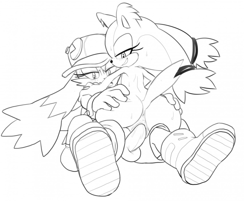 2015 anthro anus ass ass_grab badger balls big_ass crossover duo erection female klonoa klonoa_(series) male mammal mustelid nude penetration penis pussy ravnic sex sonic_(series) sticks_the_badger straight unknown_species vaginal_penetration