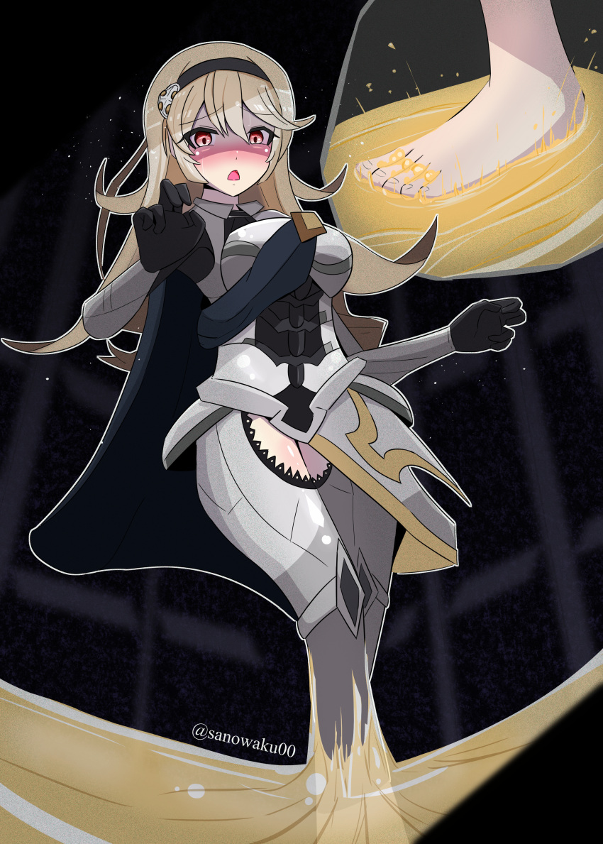 1girls barefoot corrin_(fire_emblem) corrin_(fire_emblem)_(female) fire_emblem fire_emblem_fates glue nintendo sanowaku00 sticky sticky_restraint