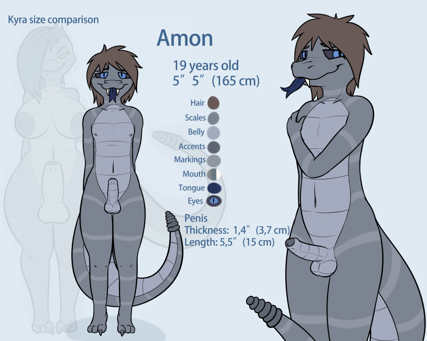 1boy 1futa 2014 amon_(atrolux) anthro anthrofied areolae atrolux balls black_sclera blue_eyes blue_tongue breasts brown_hair chubby color_palette dark-skinned_futanari duo erect_nipples erection fangs femboy forked_tongue front_view furry futa_is_bigger futa_with_male futanari girly glans grey_scales hair huge_areolae huge_breasts humanoid_penis intersex kyra kyra_(atrolux) looking_at_viewer looking_away male milf model_sheet mother mother_and_son nipples nude parent penis penis_size_difference rattlesnake reptile scalie shy sissy slit_pupils smile snake solo_focus son tongue tongue_out translucent trap uncut wide_hips