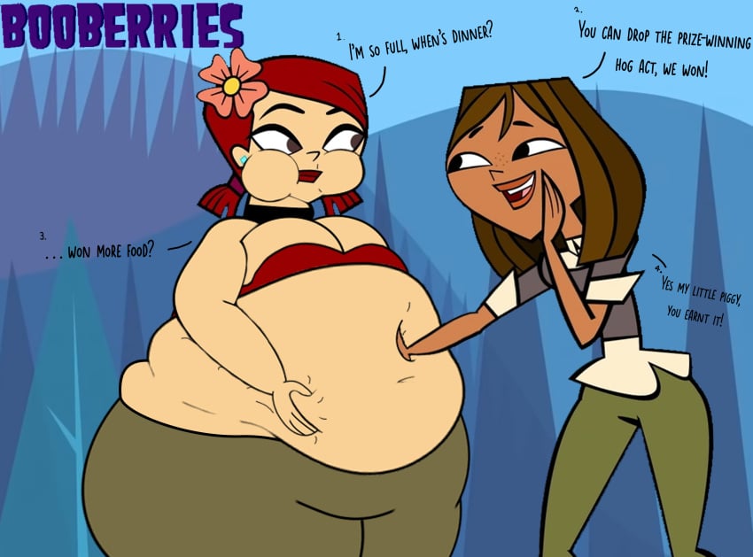 bbw belly_expansion booberries_morphs courtney_(tdi) fat fat_ass feedee feederism plump plump_thighs thick_thighs total_drama:_revenge_of_the_island total_drama_island weight_gain zoey_(tdi)