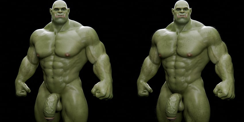 1boy 3d arm_hair ass balls bara barazoku big_balls big_penis body_hair chest_hair hairy hairy_arms hairy_chest hairy_legs hairy_male leg_hair male male_focus male_only muscular muscular_male orc penis pubic_hair solo solo_focus solo_male voluox