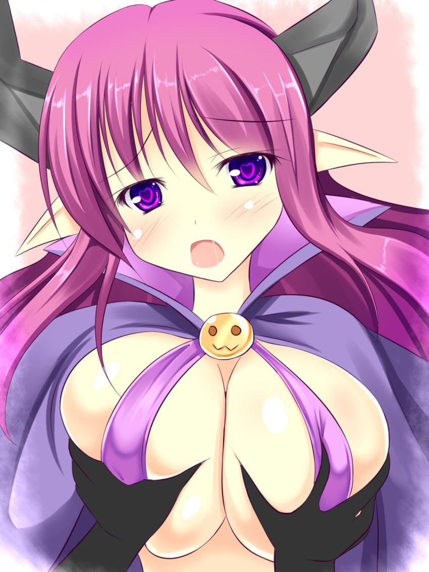 breasts disgaea groping groping_breasts large_breasts luxuria nippon_ichi_software skimpy_clothes succubus succubus_(disgaea) succubus_costume succubus_horns