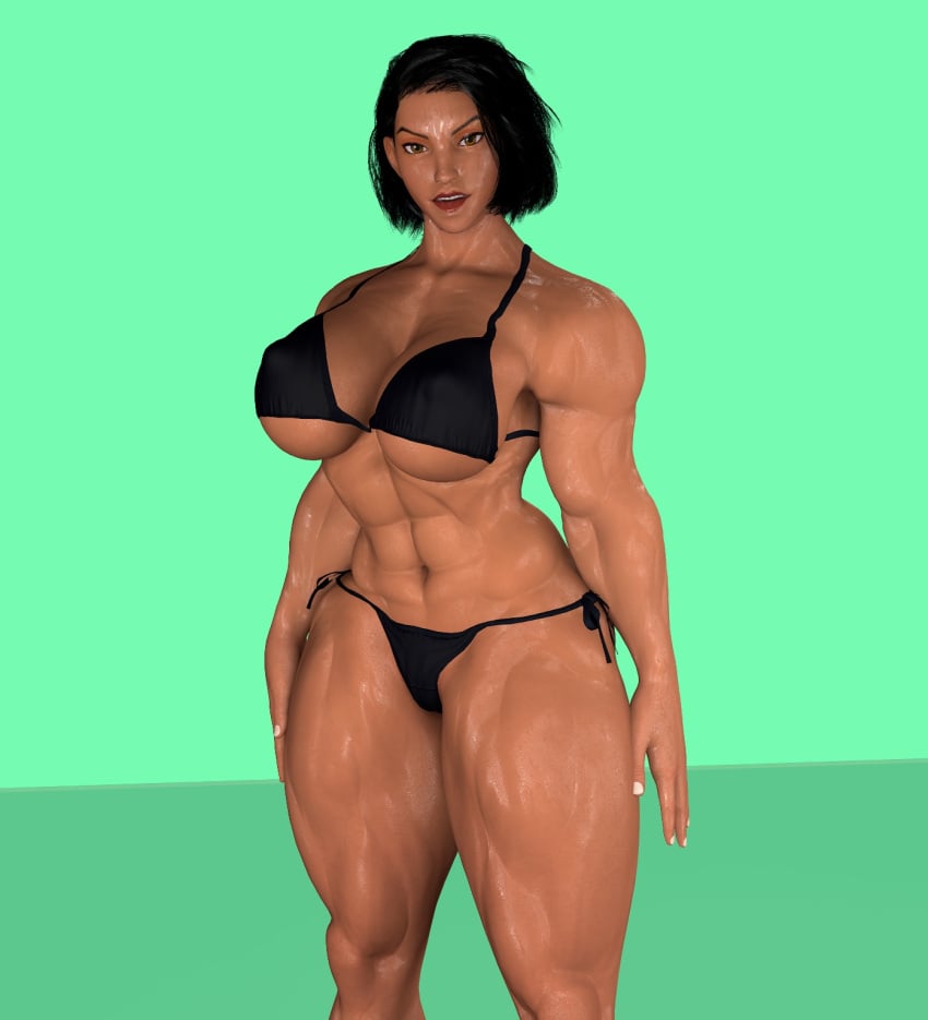 1girls 3d bikini brazilian brazilian_female capcom female female_only fit_female human laura_matsuda muscles solo street_fighter street_fighter_v thick_thighs virt-a-mate virtamate