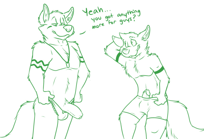 anthro bobbie brothers canine clothing duo erection flaccid male male_only mammal multiple_males panties penis robbie robbie_(rotten_robbie) rotten_robbie sibling uncut underwear wolf yaoi