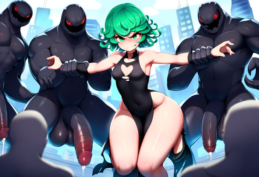 1girls ai_feet ai_generated angry angry_face bad_anatomy balls big_penis blush captured city city_background curly_hair curvaceous curves curvy curvy_body curvy_female curvy_figure curvy_hips dark-skinned_male dark_skin defeated defeated_heroine fit_female flaccid flaccid_penis genitals green_eyes green_hair hips holding huge_cock hyper_penis imminent_penetration imminent_rape imminent_sex large_penis legs legs_together light-skinned_female light_skin long_penis monster monster_cock multiple_boys multiple_males multiple_penises muscular muscular_male novelai one-punch_man outdoors outside pale-skinned_female pale_skin penis precum red_eyes ripped_clothing short_hair surrounded tatsumaki teeth testicles thick_thighs thighs torn_clothes torn_clothing white_skin