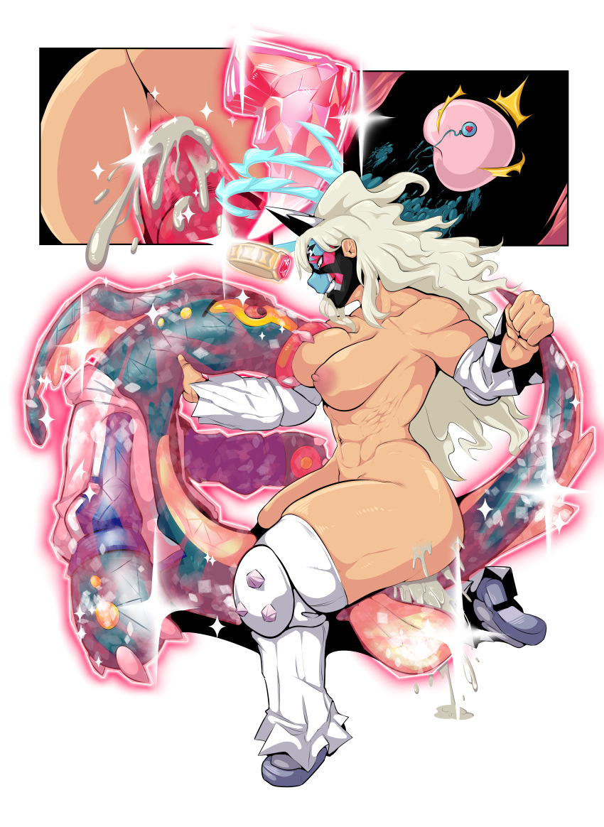 1girls abs alternate_angle breasts cum cum_drip cum_in_pussy cum_in_pussy cum_inside eelektross eri_(pokemon) female female_human/male_pokemon femdom fighting_tera_jewel generation_5_pokemon glowing glowing_genitalia glowing_penis hand_on_throat head_ornament impregnation internal_view jacket kneepads mask masked_female muscular muscular_female ovum ovum_with_heart penetration pokémon_(species) pokemon pokemon_sv pokephilia radavaris shoes sitting_on_lap sleeves smile smiling sparkles sperm sperm_cell sperm_meets_ovum sucking_nipples sunglasses sunglasses_on_head tail_grab team_star tera_jewel terastallization thick_thighs transparent_background vaginal_penetration white_hair