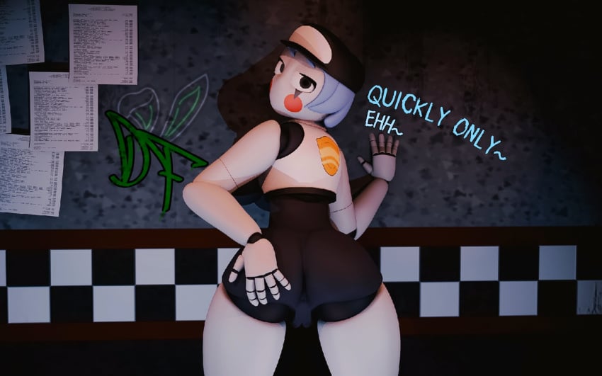 ass ass_focus boots dolfix female five_nights_at_freddy's fnaf pussy staff_bot_(security_breach) thick_thighs