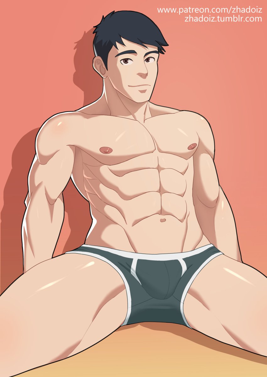 bara big_hero_6 big_hero_6:_the_series bulge disney male male_nipples male_only marvel muscular_male nipples tadashi_hamada underwear zhadoiz