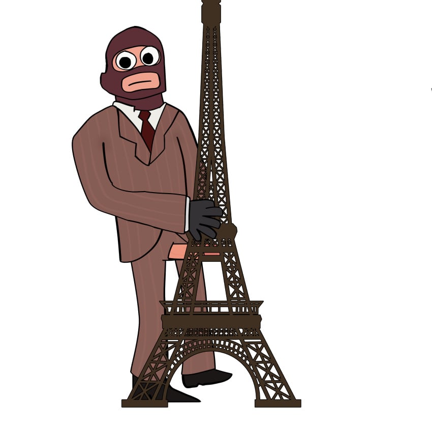 building_penetration building_sex covered_penetration covered_penis eiffel_tower france fully_clothed gusset humping oaktopus paris red_spy red_suit red_suit_jacket spy_(team_fortress_2) suit suit_and_tie team_fortress_2