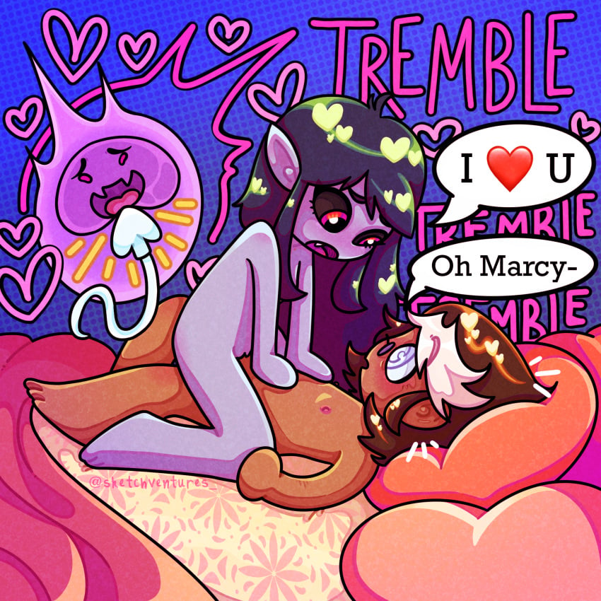 adventure_time bedroom bedroom_eyes chibi cum cum_in_pussy cum_inside fionna_and_cake inside inside_view marceline marceline_abadeer marceline_the_vampire_queen missionary missionary_position nude_female nude_male older_male simon_petrikov sketchventures