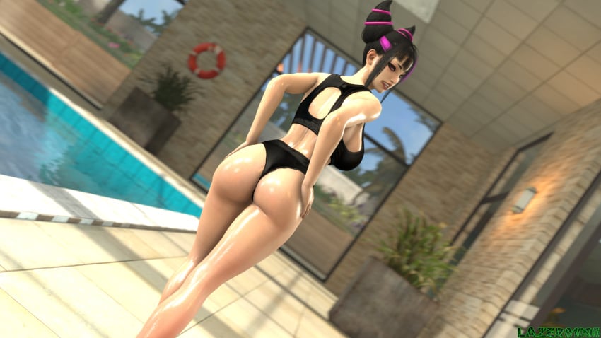 1080p 1920x1080 1girls 3d alternate_costume ass back back_view bangs big_ass bikini black_hair black_swimsuit blurry breasts bubble_butt capcom competition_swimsuit dat_ass depth_of_field drill_hair female female_focus fence from_behind hi_res high_resolution hips huge_ass juri_han kneepits large_breasts lazer81095 legs light_skin lips long_hair looking_at_viewer looking_back multiple_sources pool purple_eyes shiny shiny_skin short_hair sideboob smile solo solo_female solo_focus source_filmmaker standing street_fighter street_fighter_6 swimsuit thick_thighs thighs thong toned tree twin_drills water wet_hair wide_hips