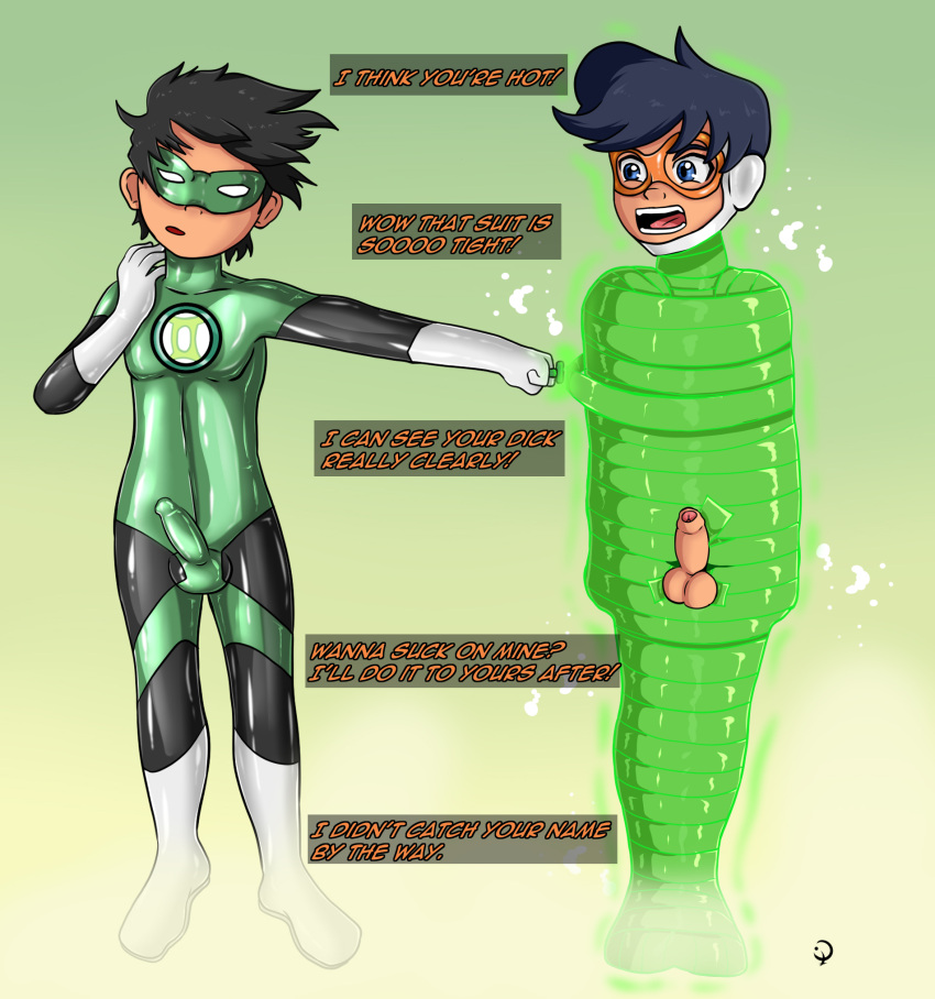 balls bondage bound boys bulge captured comic dc dc_comics dick duct_tape erect erect_penis erection foreskin gay green_lantern green_lantern:_alliance jai_west kurttype5 latex male/male mummification mummified mummy_wrappings penis restrained rubber rubber_suit skinny struggling super_suit superhero tai_pham tied_up toony wrapped young