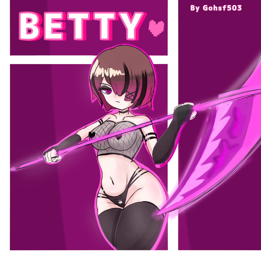 bete_noire betty_noire big_ass egirl female female_only glitchtale gohsf503 pink_hair tagme undertale undertale_(series) younger_female