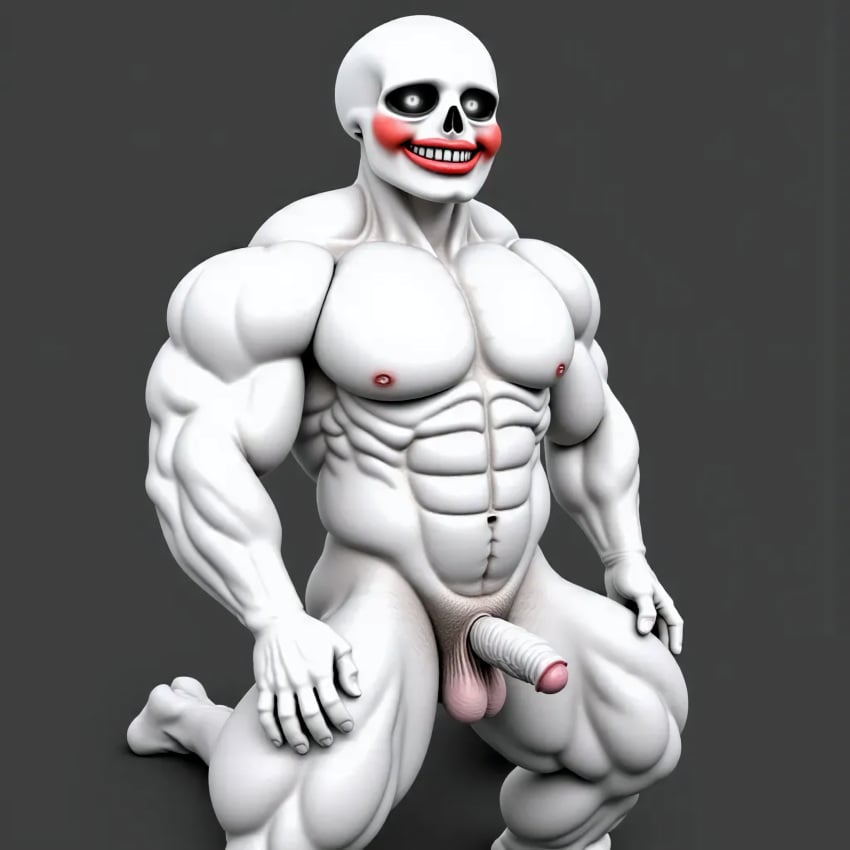 ai_generated bbg_sans bbg_sexy_sans blue_penis flipaclip_sans lipstick muscles muscular nude nude_male red_lipstick sans skeleton tagme undertail undertale undertale_(series)